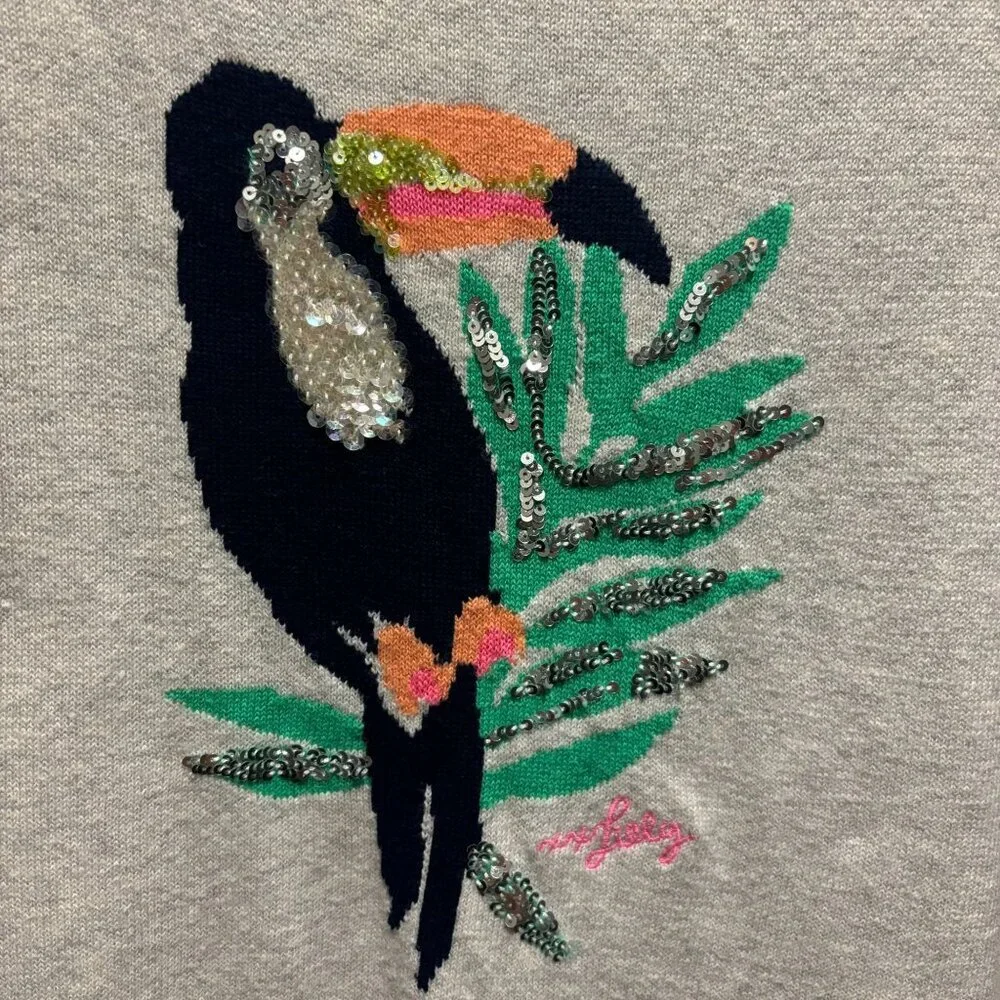 Lilly Pulitzer Women's  Roselle Sweater Small Long Sleeve Gray
